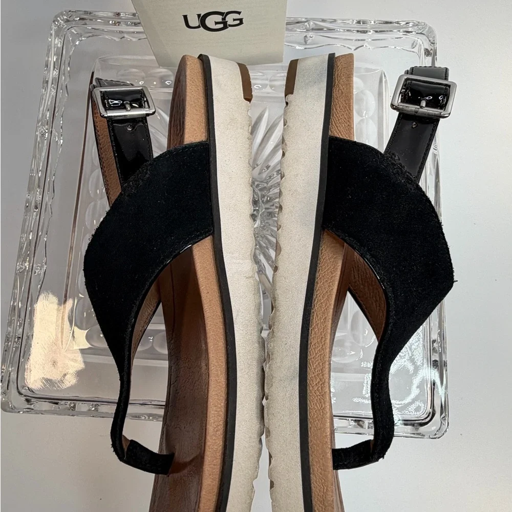 UGG Alessia sandal in black suede- size 7